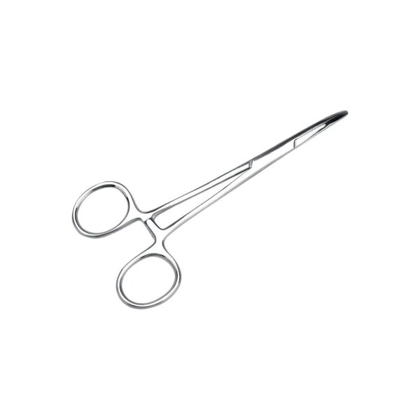 Stainless Steel Dog Ear Cleaning Tweezers with Curved Tip and Non-Slip Locking Handle