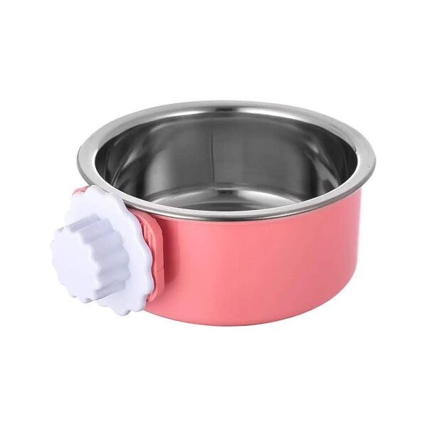 Stainless Steel Dog Food and Water Bowl for Crates and Cages