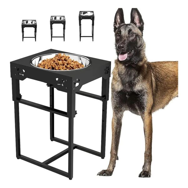 Stainless Steel Elevated Dog Bowls Stand for Large Breed Dogs