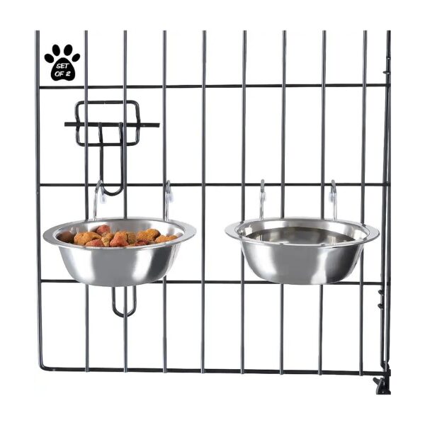 Stainless Steel Hangable Dog Bowls for Crate, Kennel, and Crate Food and Water