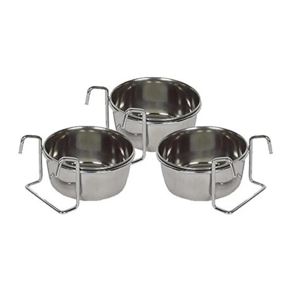 Stainless Steel Hanging Pet Bowls for Small Pets Three Pack