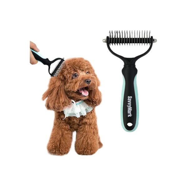 Stainless Steel Pet Brush for Dematting and Deshedding All Breeds of Dogs and Cats