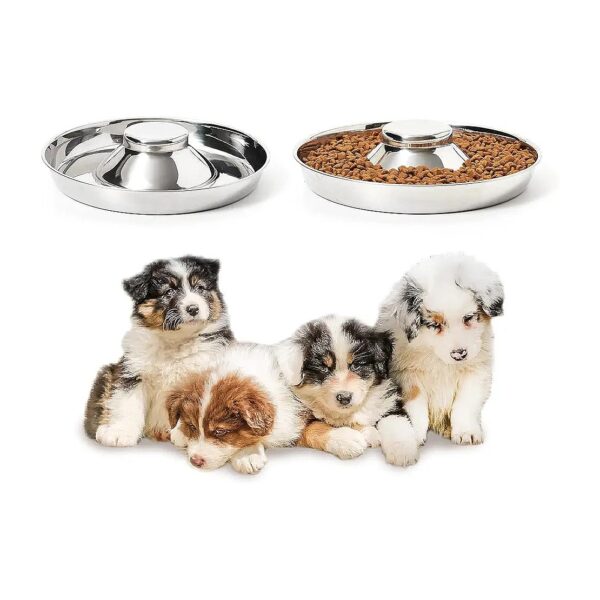 Stainless Steel Puppy Bowls for Small Medium Large Dogs Food and Water Feeder