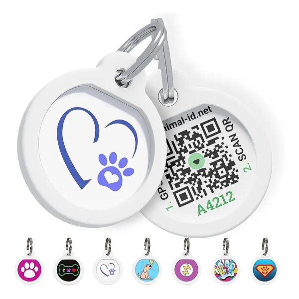 Stainless Steel QR Pet Tag with Silent Id and Pet Owner Profile Link