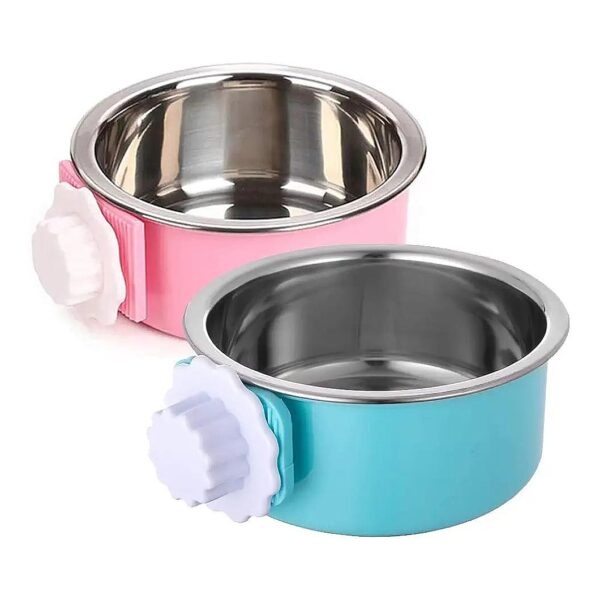 Stainless Steel Removable Pet Food and Water Bowl for Easy Cleaning