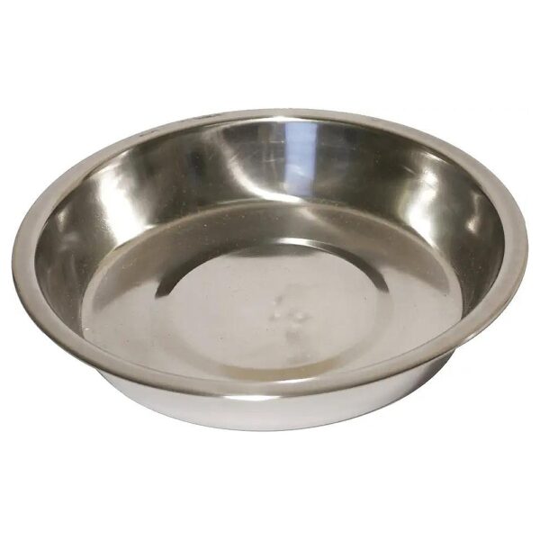 Stainless Steel Shallow Puppy Pan for Small Breeds, 8 Inches in Diameter