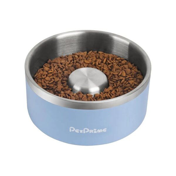 Stainless Steel Slow Feeding Dog Bowls with Weighted Design for Safer Feeding