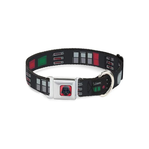 Star Wars Darth Vader Dog Collar Buckle with Seatbelt Design for Small to Medium Breeds