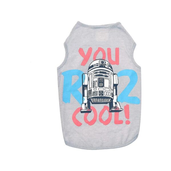 Star Wars Dog Apparel for Large Size Dogs - You R2 Cool Gray Tank Top