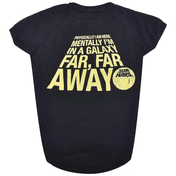 Star Wars Dog Clothing - X-Large T-Shirt with "In a Galaxy Far, Far Away" Text