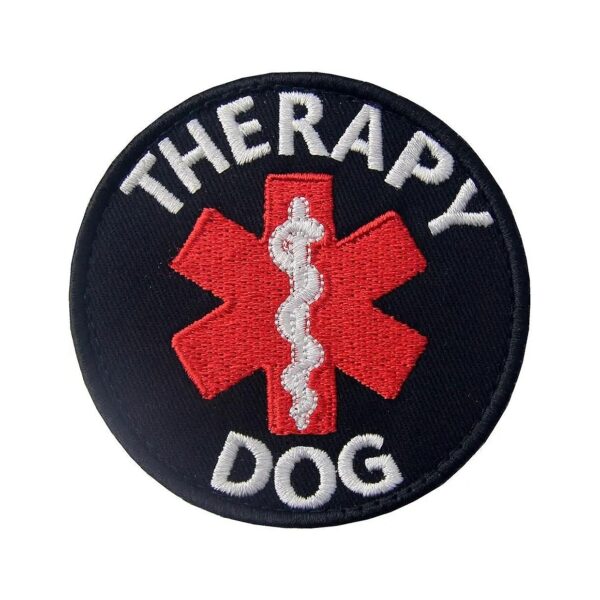 Star of Life Therapy Dog Vests and Harnesses Embroidered Hook and Loop Patch for Dogs