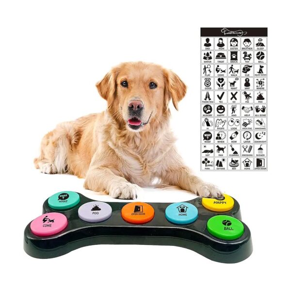 Sticker and Button Combination for Dog Training Voice Communication