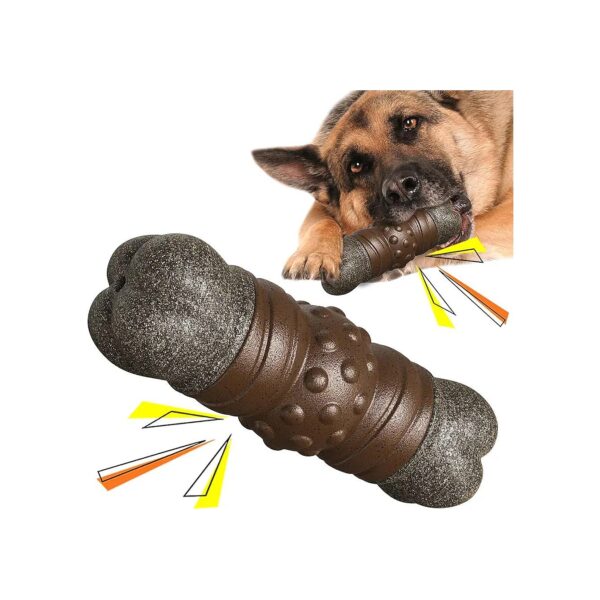 Stimulating Dog Chew Toy with Squeaker for Indoor and Outdoor Play for Large Breed Dogs