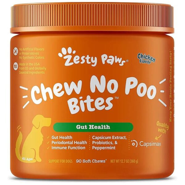 Stool-Eating Deterrent Chews for Dogs with Probiotic and Parsley-Apple Cider Vinegar