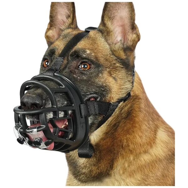 Stopper Basket Muzzle for Grooming Walking and Training Large Medium Small Dogs