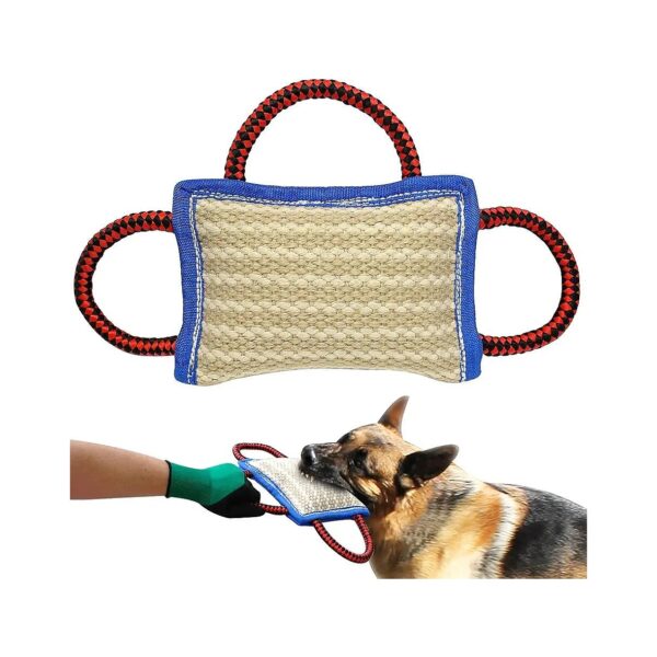 Strong Jute Tug Toy with Soft Biting Surface for Puppy Teeth and Adult Dogs