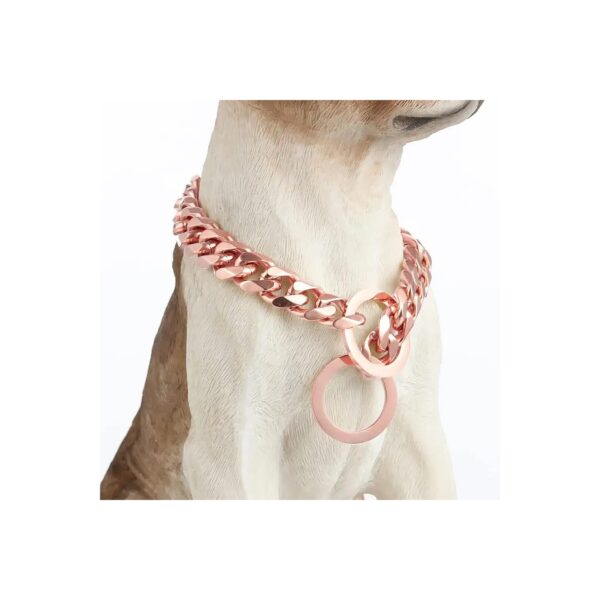 Strong and Durable Cuban Link Chain Collar for Small to Large Breed Dogs with 12MM Width