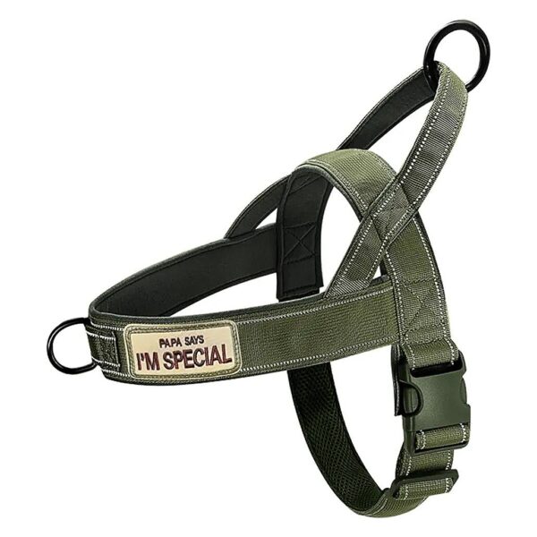 Strong and Supportive No Pull Dog Harness for Medium Large Dogs with Reflective Patches