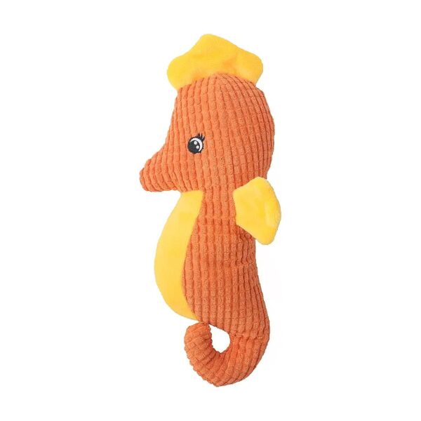 Stuffed Seahorse Squeaky Toys for Small to Large Dogs, Puppy Teething and Training Toys