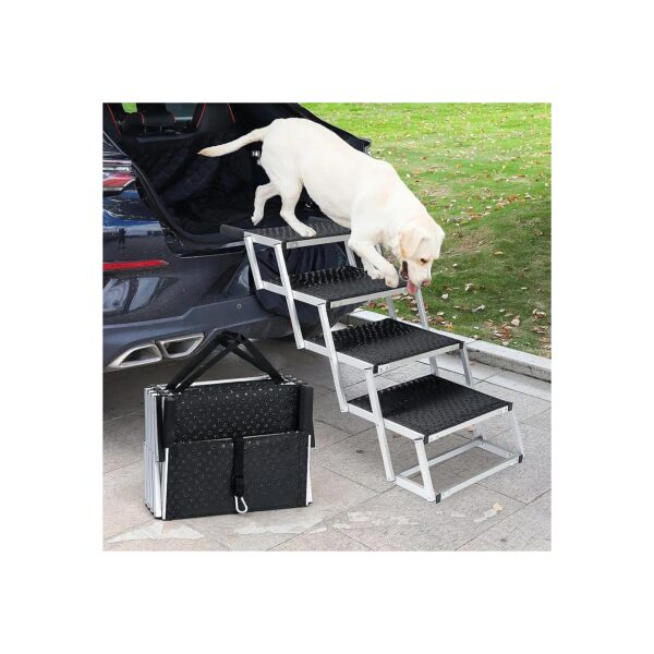 Sturdy Alum Dog Ramp Step for Large Dogs and SUVs