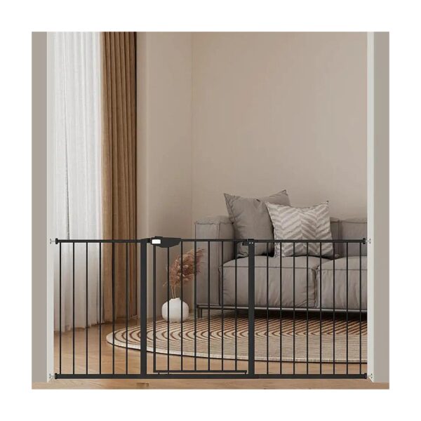 Sturdy and Compact Triple Lock Baby Gate with Pressure Mount for Toddlers and Pets