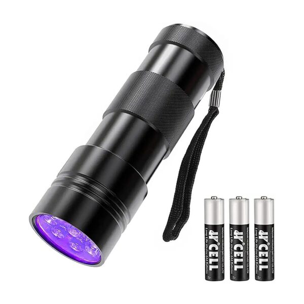 Sturdy and Waterproof Pet Urine Stain Detector with 12LED UV Black Light Flashlight