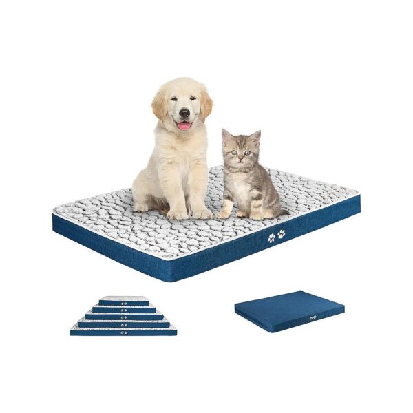 Stylish Dog Bed Crate Mat for Small to Extra Large Dogs and Cats with Waterproof Lining