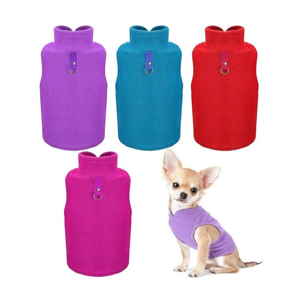 Stylish Dog Fleece Vest with Adjustable Fit and Comfortable Design for Small Dogs