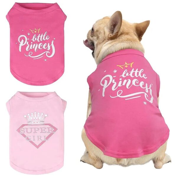 Stylish Mother's Day Dog T-Shirts for Small Medium Large Dogs with Adjustable Neck Girth