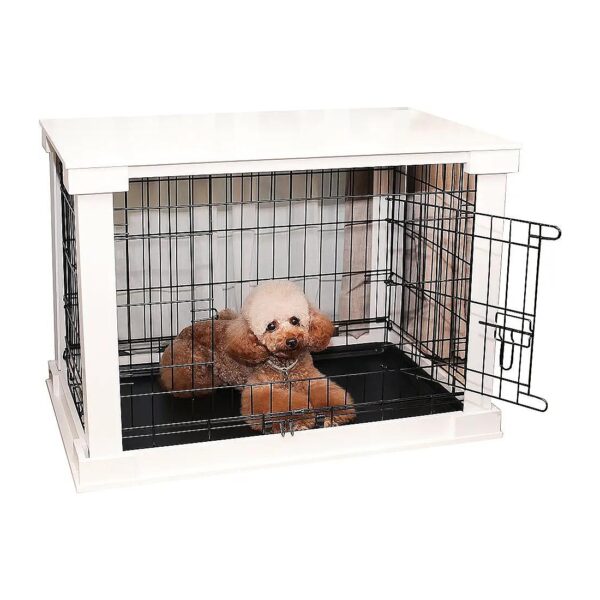 Stylish Small Dog Crate with Crate Cover and Minimal Assembly