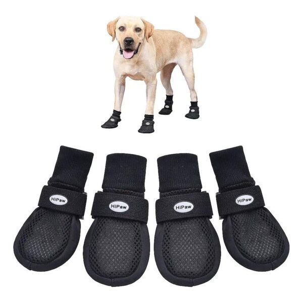 Summer Breathable Dog Booties for Hardwood Floor Prevention Paw Protector Nonslip Sole