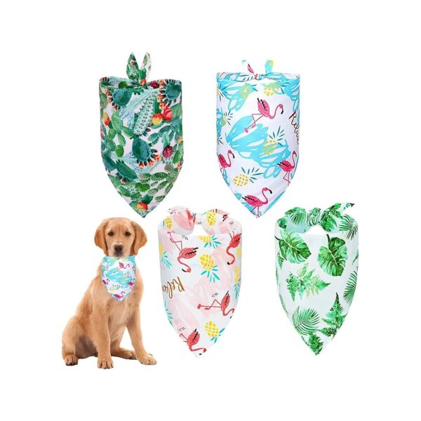 Summer Tropical Triangle Dog Bandanas for Small Size Dogs and Cats