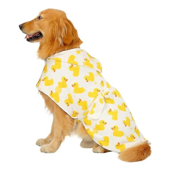 Super Absorbent Dog Bathrobe with Hood and Quick Drying Feature for All Dog Sizes S-XXL