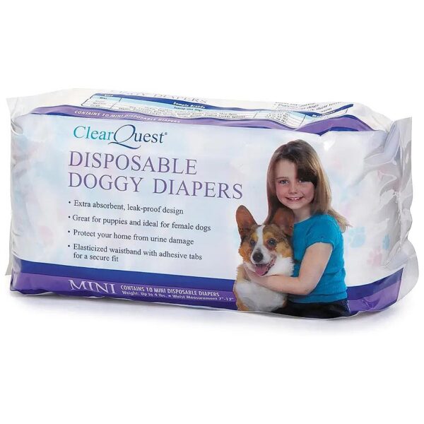 Super Absorbent Mini Disposable Doggy Diapers for Puppies and Incontinent Dogs