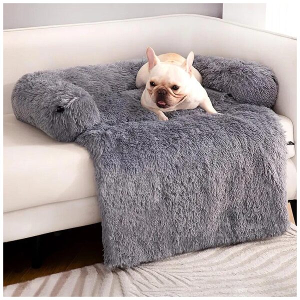 Super Comfy Soft Pet Bed for Large Dogs 44inch Dark Grey Waterproof