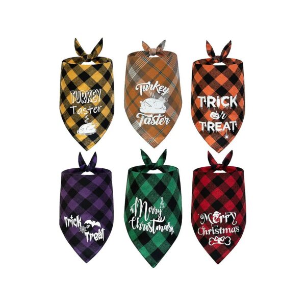 Super Soft Halloween and Christmas Dog Bandanas for Pets