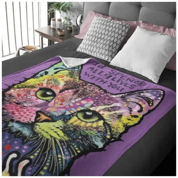 Super Soft Plush Cat Blanket for Cat Lovers Artsy Comfort