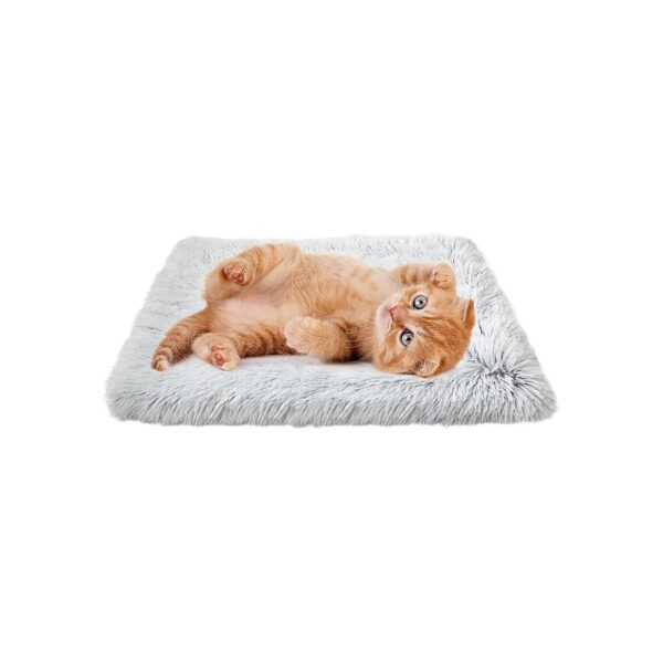 Super Soft Plush Self Warming Cat Mat for Small Pets, 24 '' x 1 '', Grey