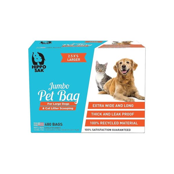 Super-Strong and Odor-Proof Pet Poop Bags for Large Breed Dogs and Cats