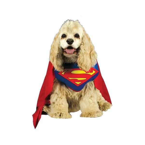 Superman Dog Costume Medium Polyester Pet Suit Cape DC Comics