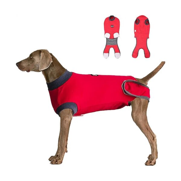 Surgical Recovery Suit for Female and Male Dogs After Spay Neuter Surgery Red XXL