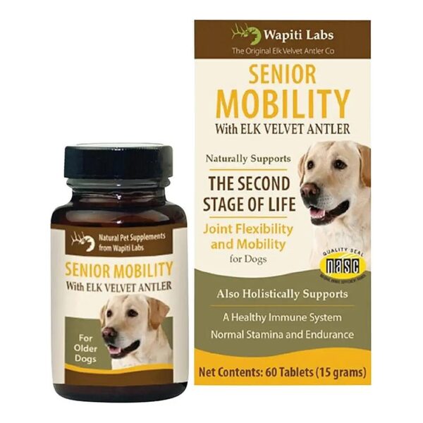 Tablets for Active Senior Dogs with Elk Velvet Antler and Golden Years Mobility