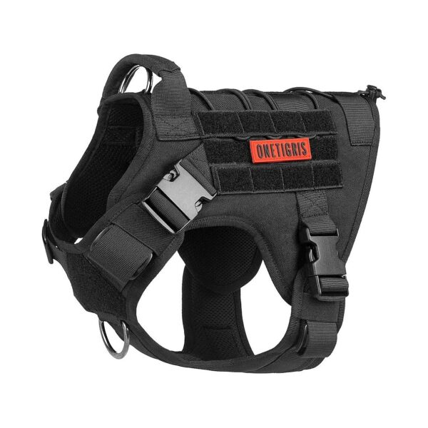 Tactical Dog Vest for Walking, Hiking and Training, Large Dog Harness with Handle