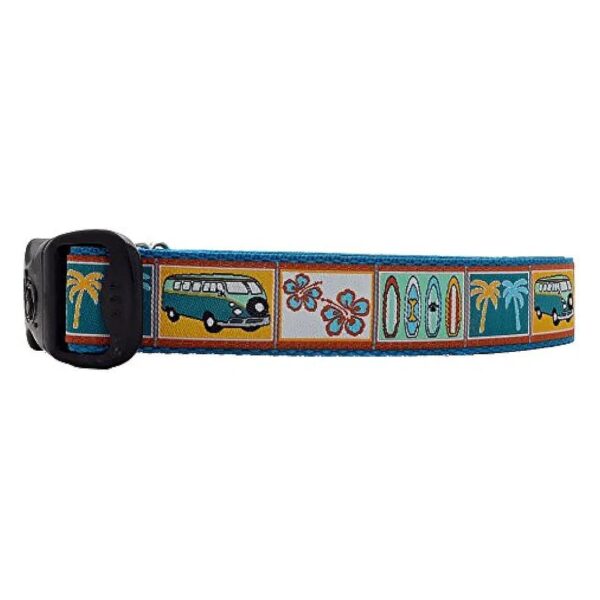 Teal and Rust Adjustable Dog Collars for Medium Large and X-Large Dogs