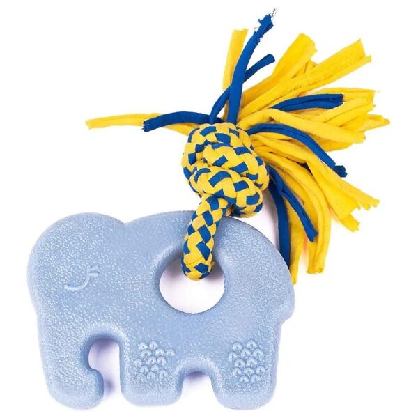 Teether Silicone Dog Toy Elephant Gray Size 09x94x39 inches 15kg