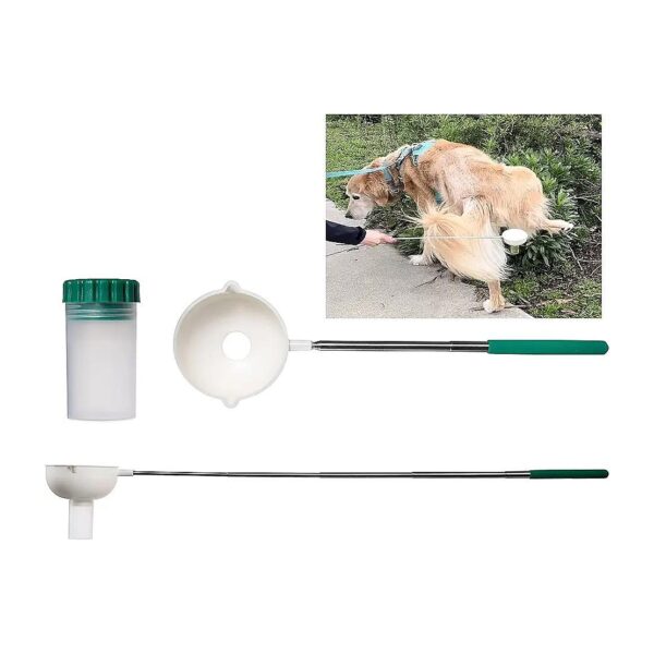 Telescopic Urine Collector for Medium to Large Male Dogs with Integrated Collection Tube