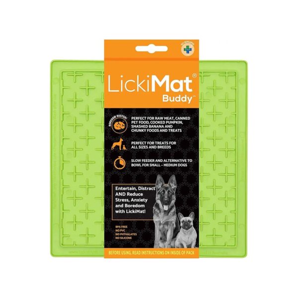 Textured Lick Mat Buddy for Healthy Teeth, Gums, and Fresh Breath with Nutritious Treats