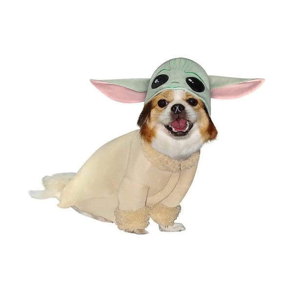 The Child Baby Yoda Large Pet Costume for Dogs and Cats Including Shirt and Headpiece