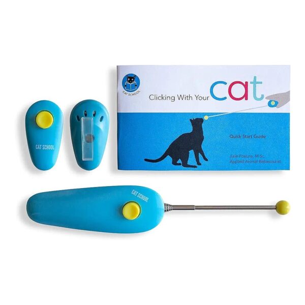 The Complete Cat Training Kit with Clicker, Target Stick, and Instruction Book