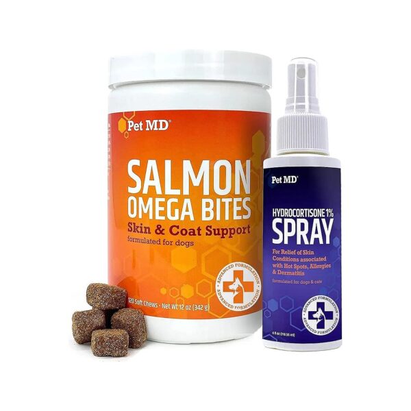 The Ultimate Itch Relief Bundle for Dogs - Hydrocortisone Spray and Omega Bites